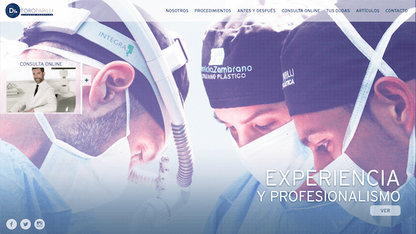 Website del Dr. Toro Parilli