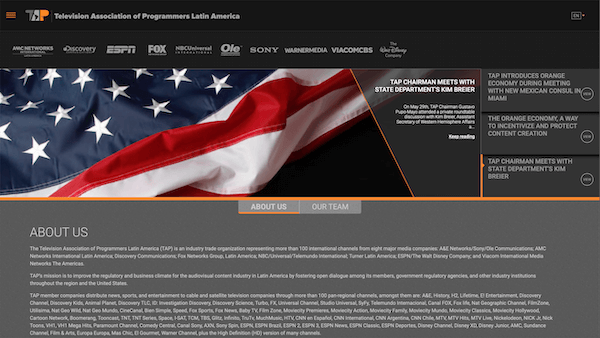 Website de TAP para Lationamérica